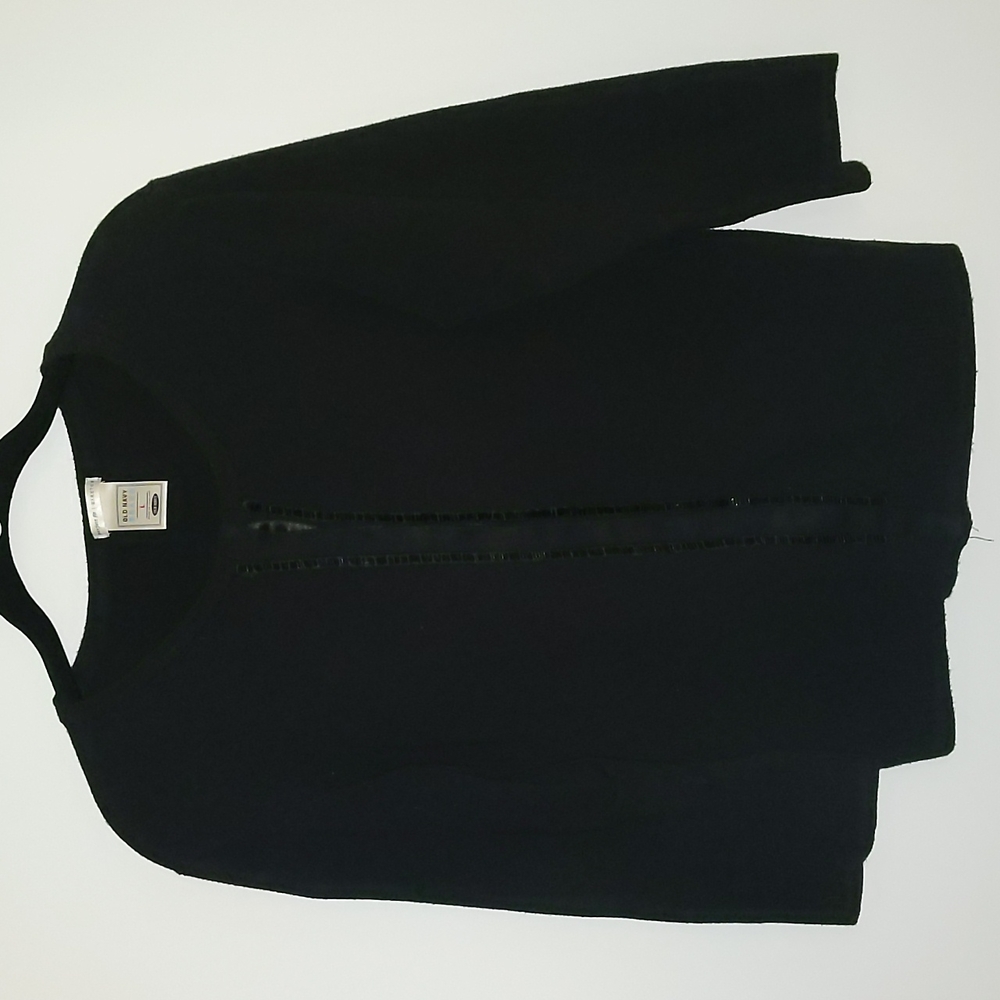 Old Navy dressy black 3/4 sleeve cardigan sweater.